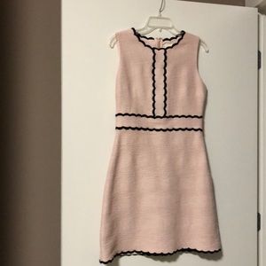 Kate Spade pink and black scalloped dress. Sz 6.